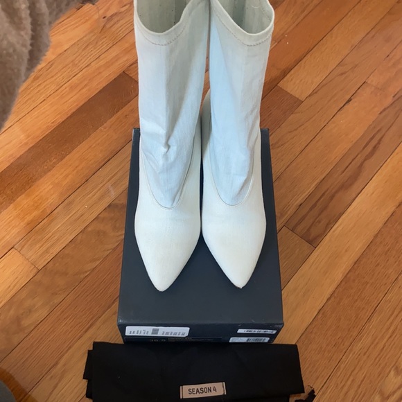 Yeezy Shoes - YEEZY Stretch Denim Bleached Sock Booties Point toe Slip-on style Made in Italy